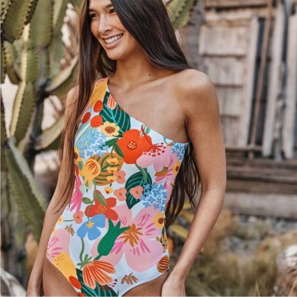 Summersalt Floral One-Shoulder One Piece